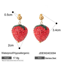 Personalized Trendy Strawberry Earrings