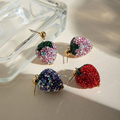 Personalized Trendy Strawberry Earrings