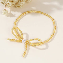 Personalized Sweet Millet Bead Bow Bracelet