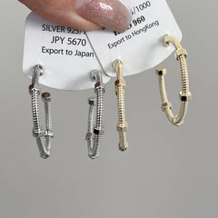 Personalized Screw CAP Curved Earrings