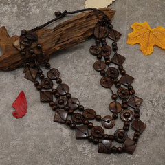 Retro Ethnic Style COCONUT Shell Vintage NeckLace