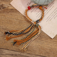 Retro Ethnic Style HAnd Woven Tassel Bracelet