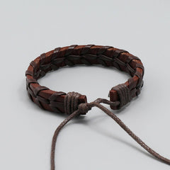 Personalized Woven Vintage Leather Bracelet