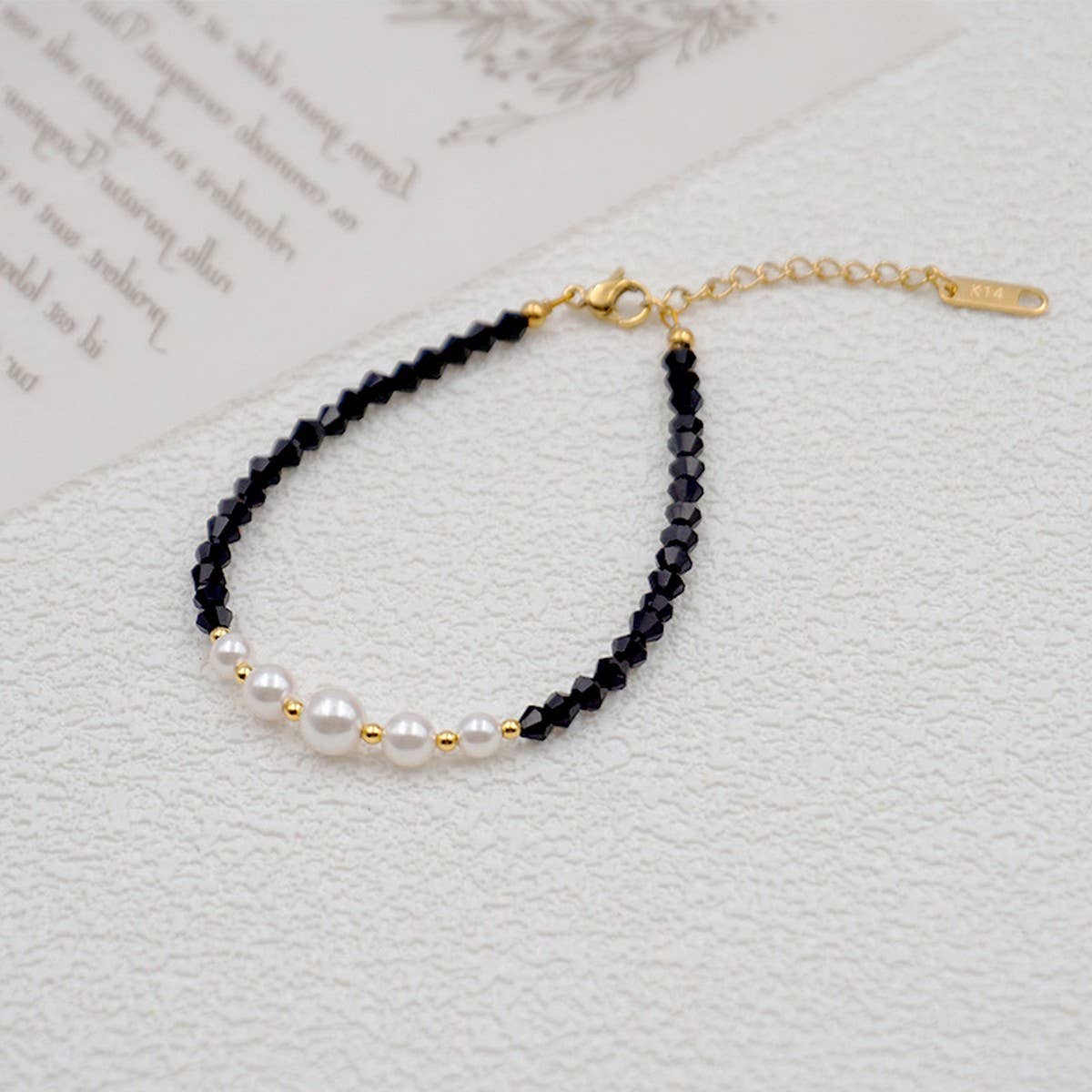 Retro Crystal Pearl NeckLace BraceletCE