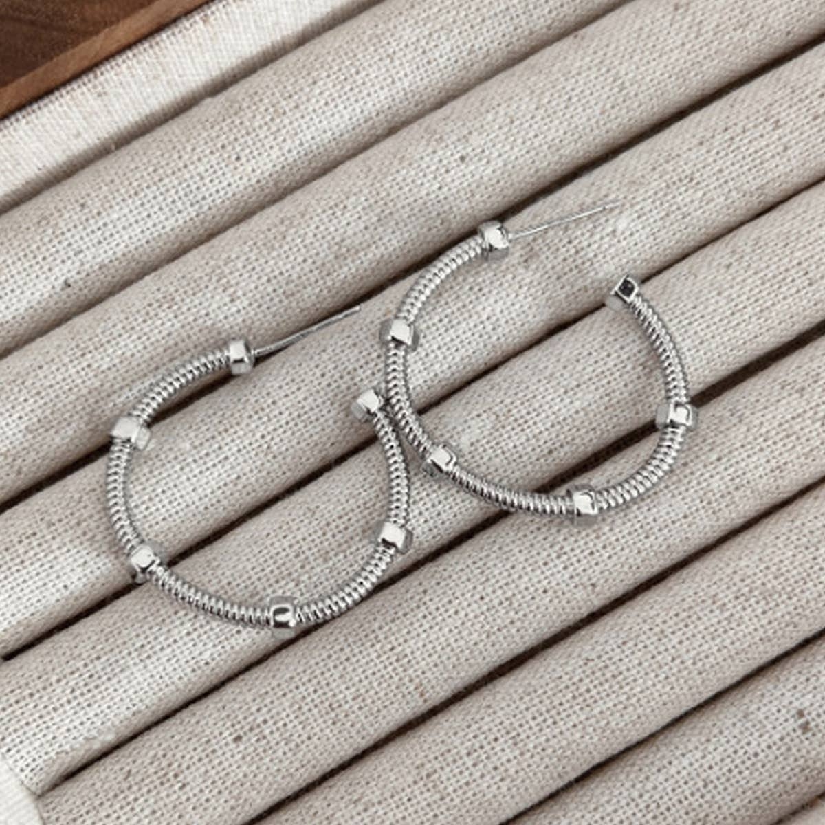 Personalized Screw CAP Curved Earrings