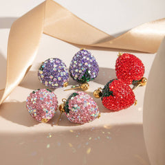 Personalized Trendy Strawberry Earrings