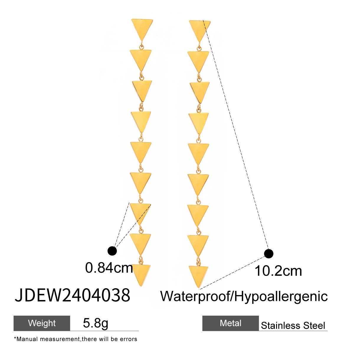 Personalized Trendy Long Heart Tassel Earrings