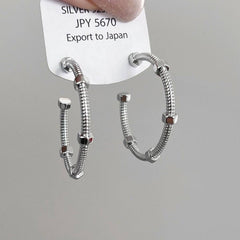 Personalized Screw CAP Curved Earrings