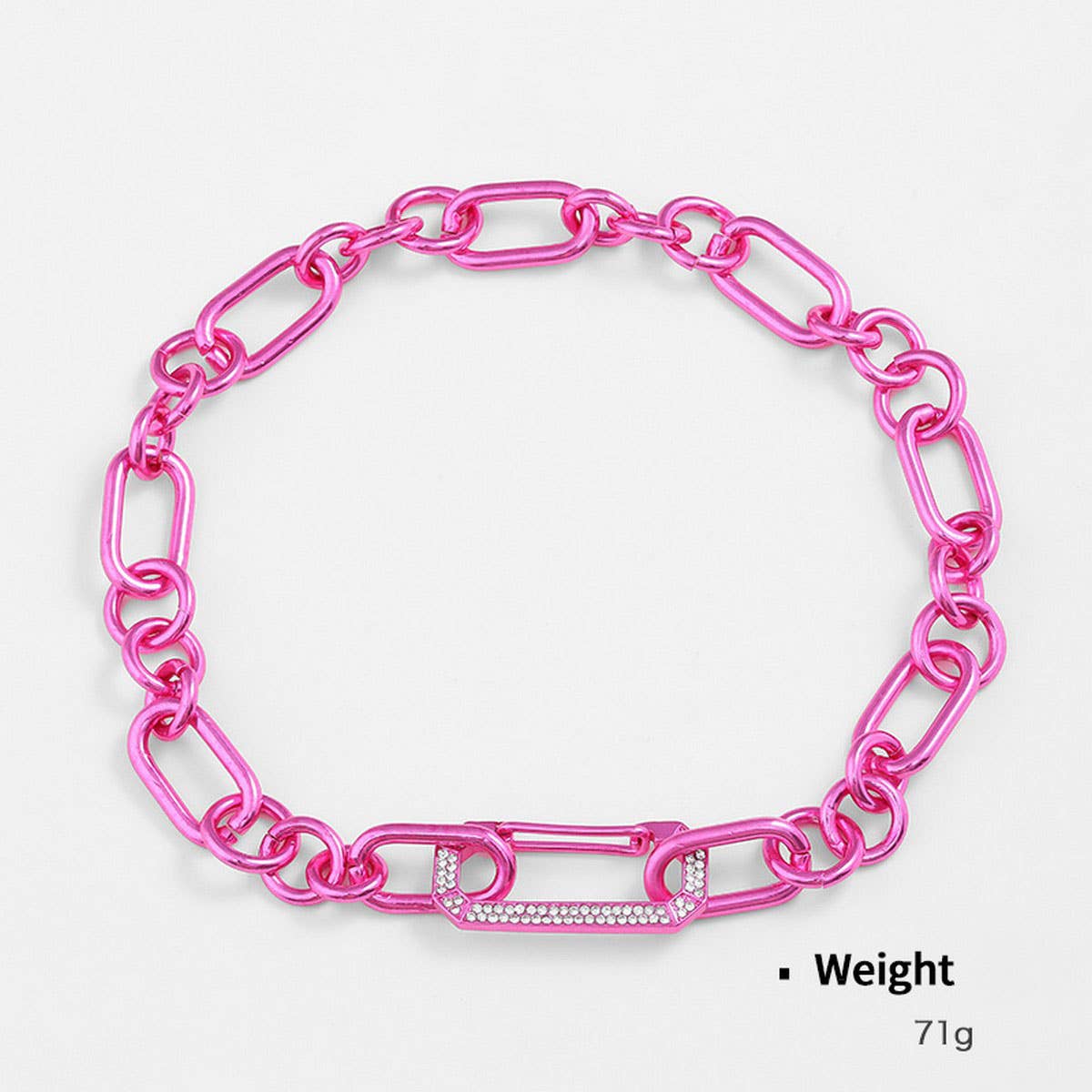 Pink Small Fresh Earrings NeckLace Bracelet Set