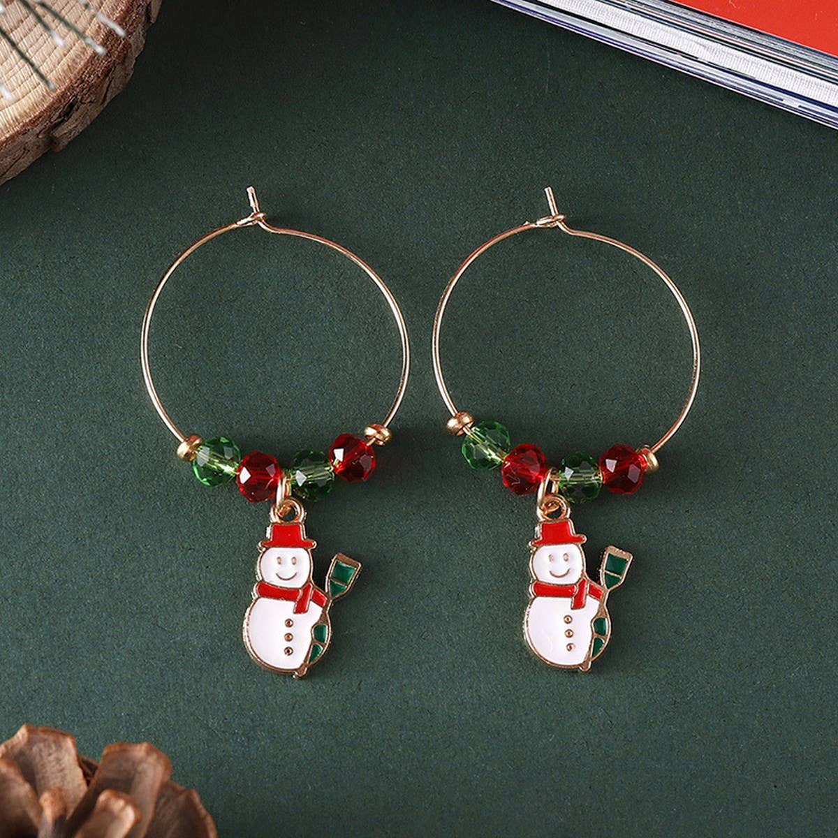 Personalized Simple Christmas Holiday Earrings