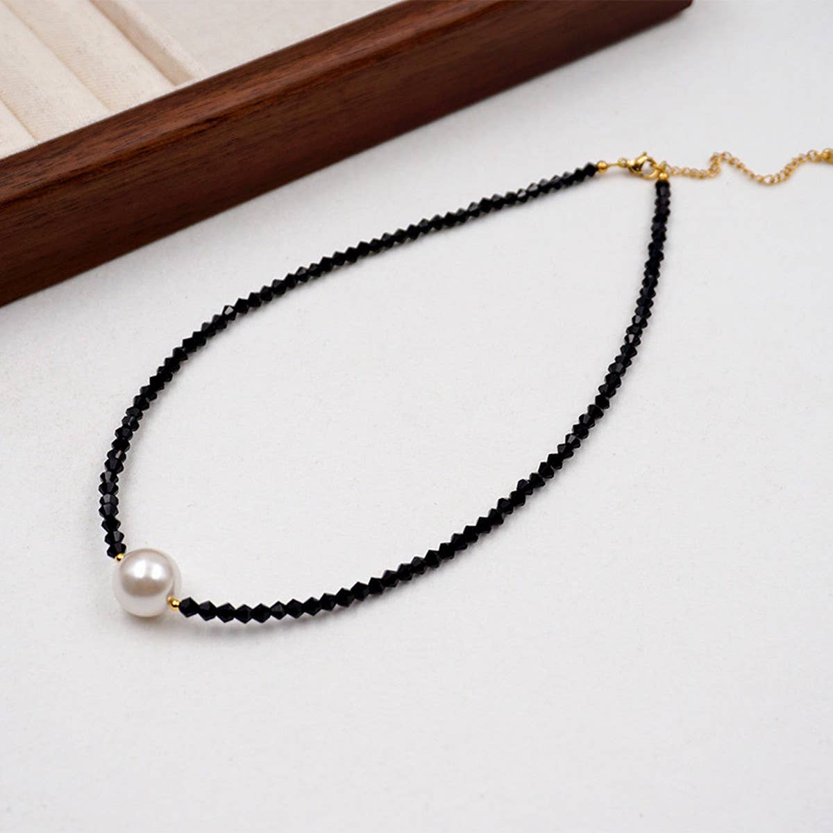 Retro Crystal Pearl NeckLace BraceletCE