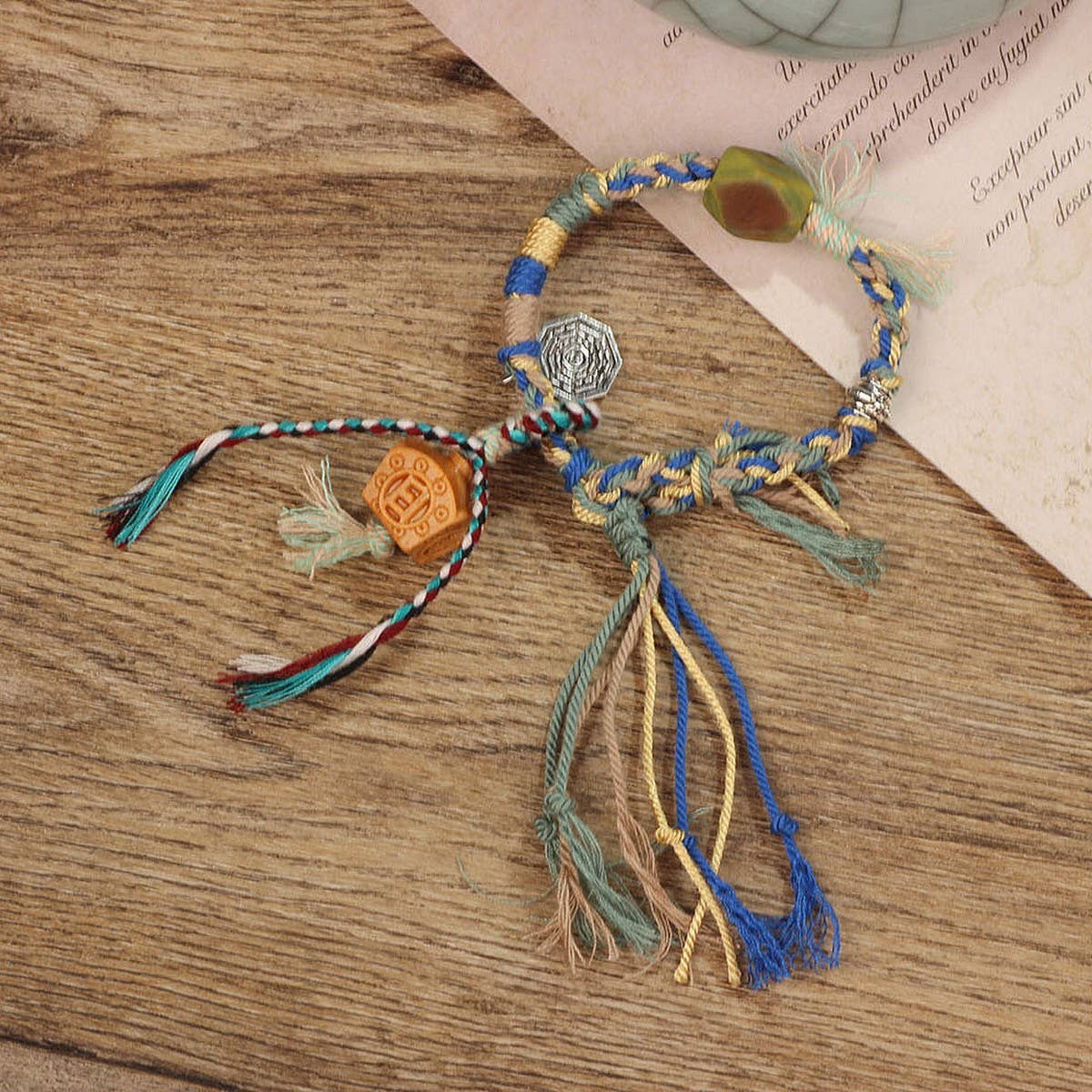Retro Ethnic Style HAnd Woven Tassel Bracelet