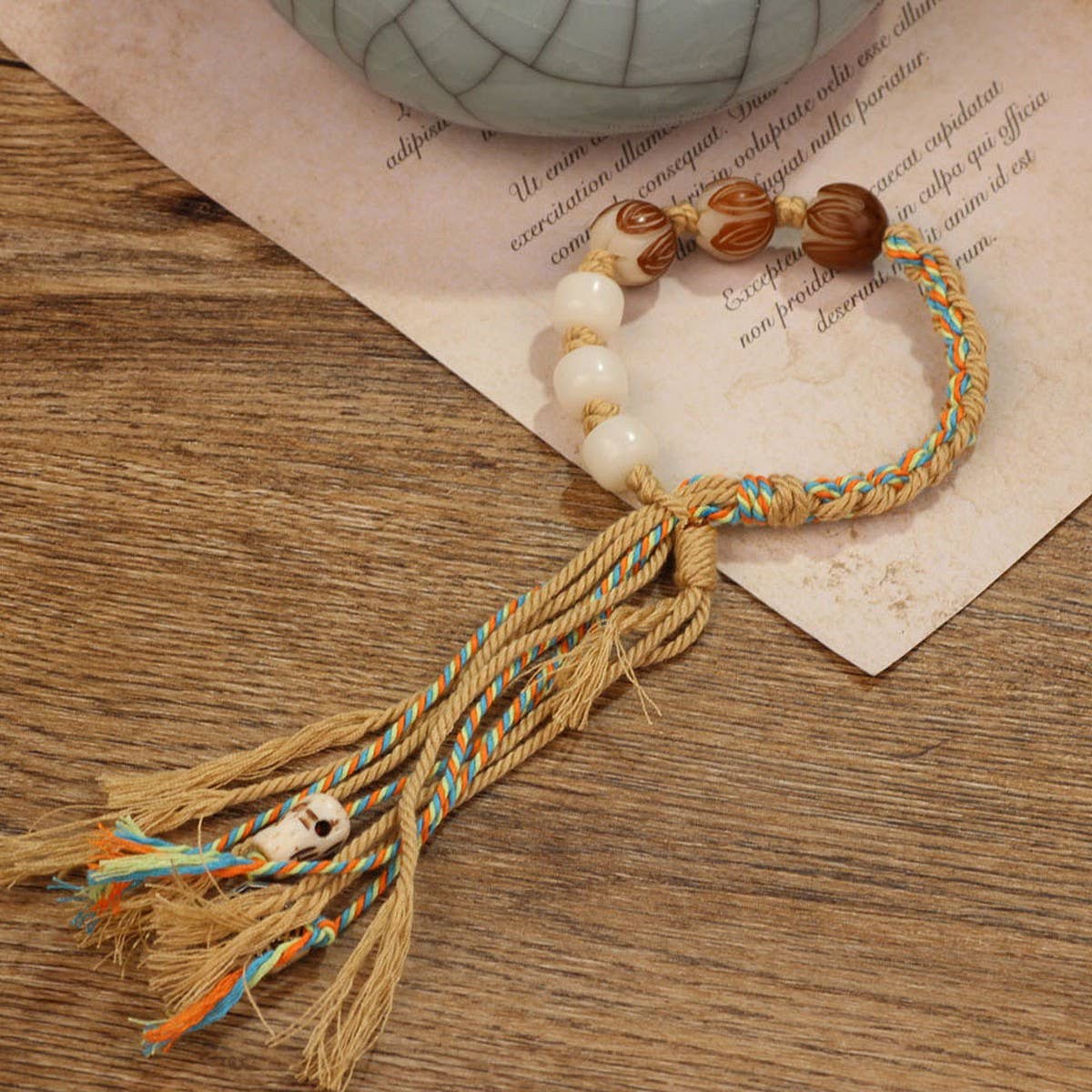 Retro Ethnic Style HAnd Woven Tassel Bracelet