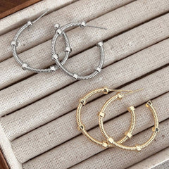 Personalized Screw CAP Curved Earrings