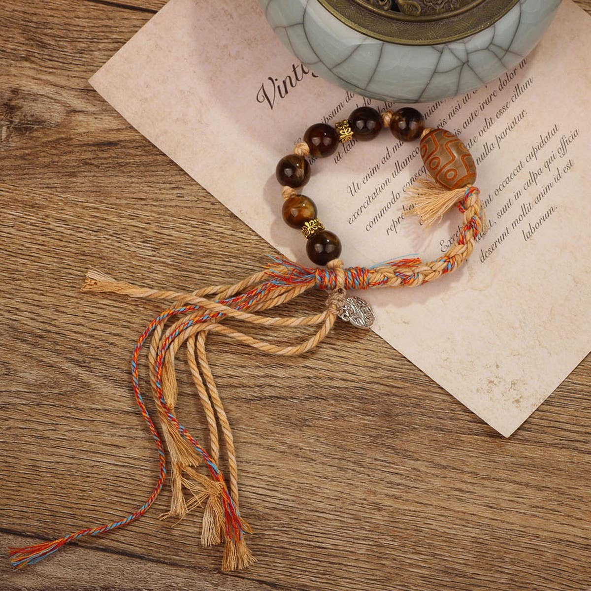 Retro Ethnic Style HAnd Woven Tassel Bracelet