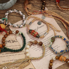 Retro Ethnic Style HAnd Woven Tassel Bracelet