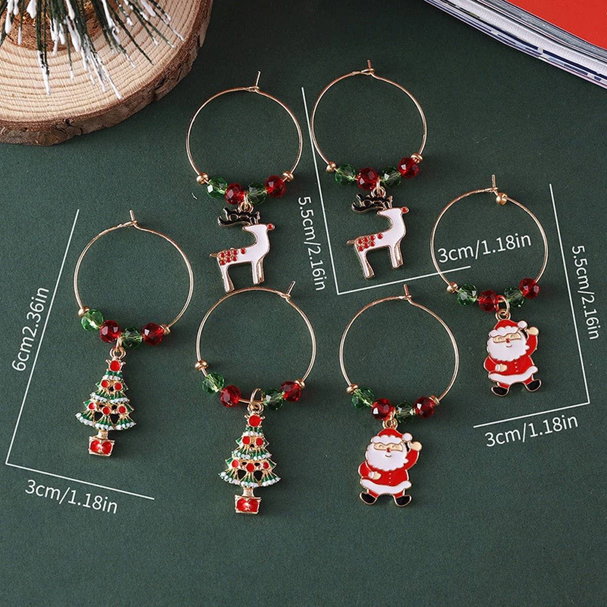 Personalized Simple Christmas Holiday Earrings