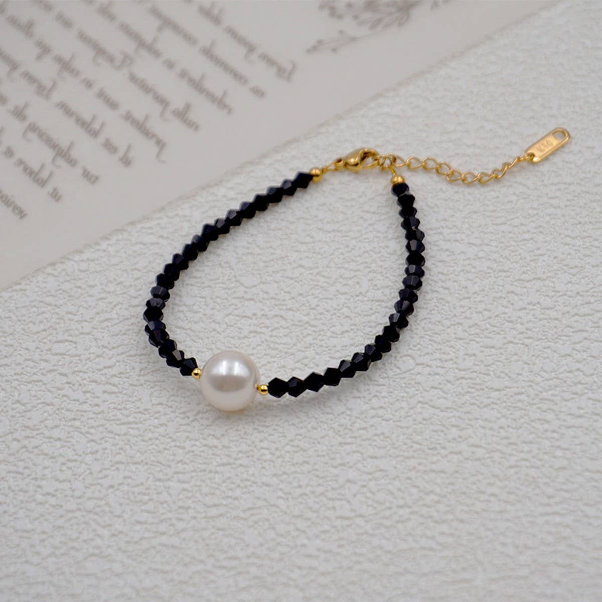 Retro Crystal Pearl NeckLace BraceletCE