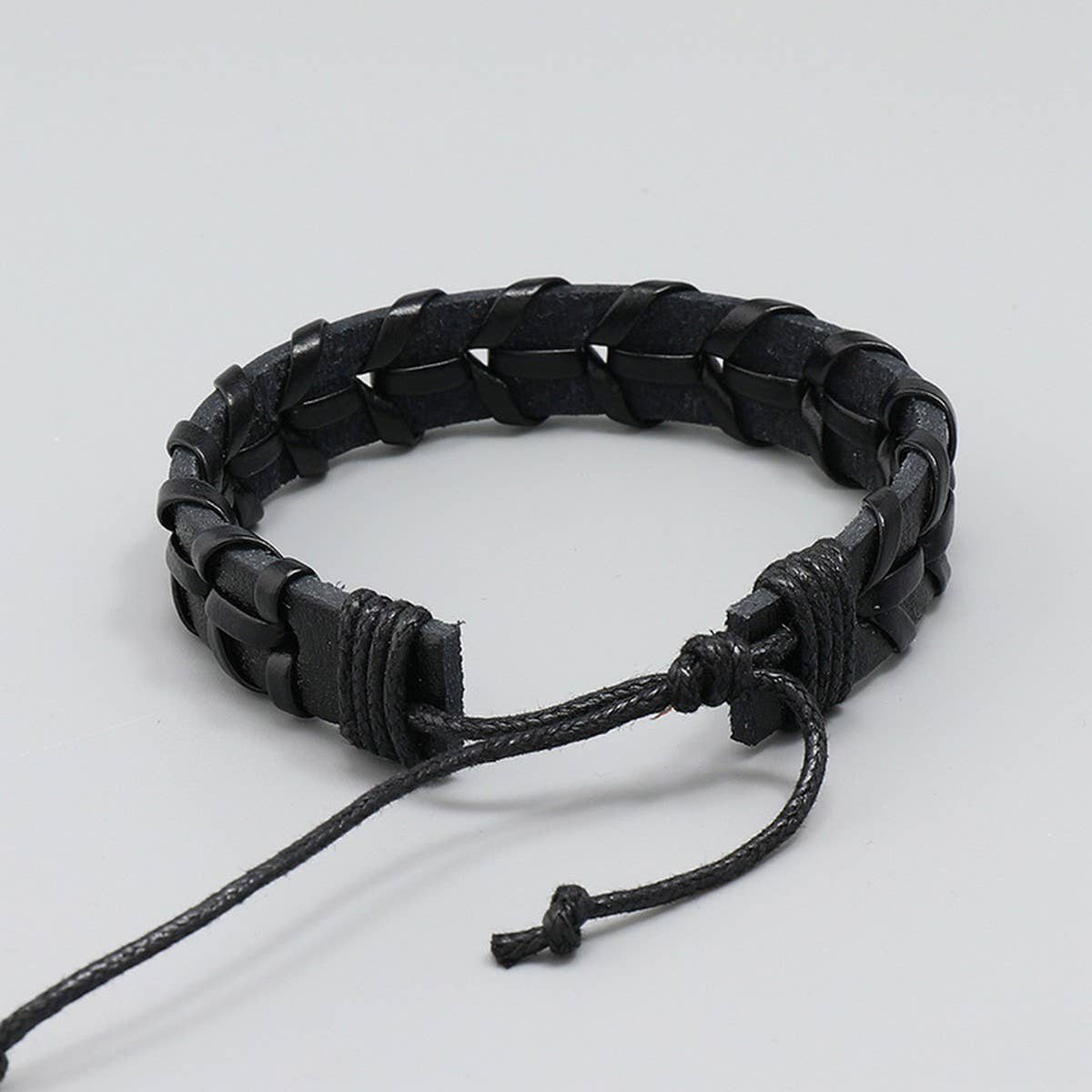 Personalized Woven Vintage Leather Bracelet