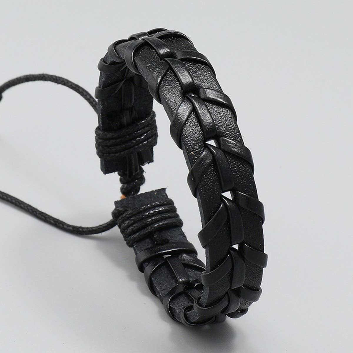 Personalized Woven Vintage Leather Bracelet