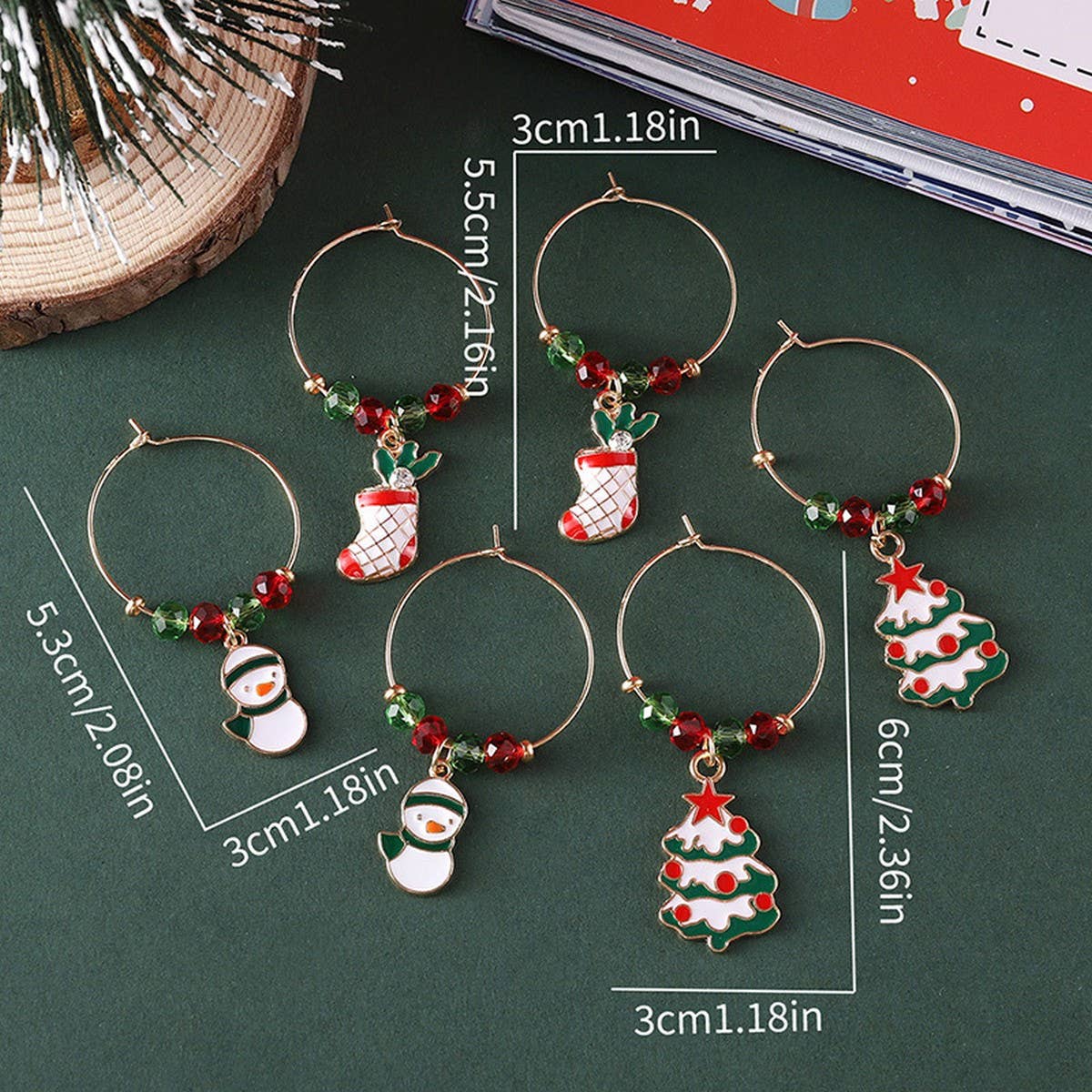 Personalized Simple Christmas Holiday Earrings