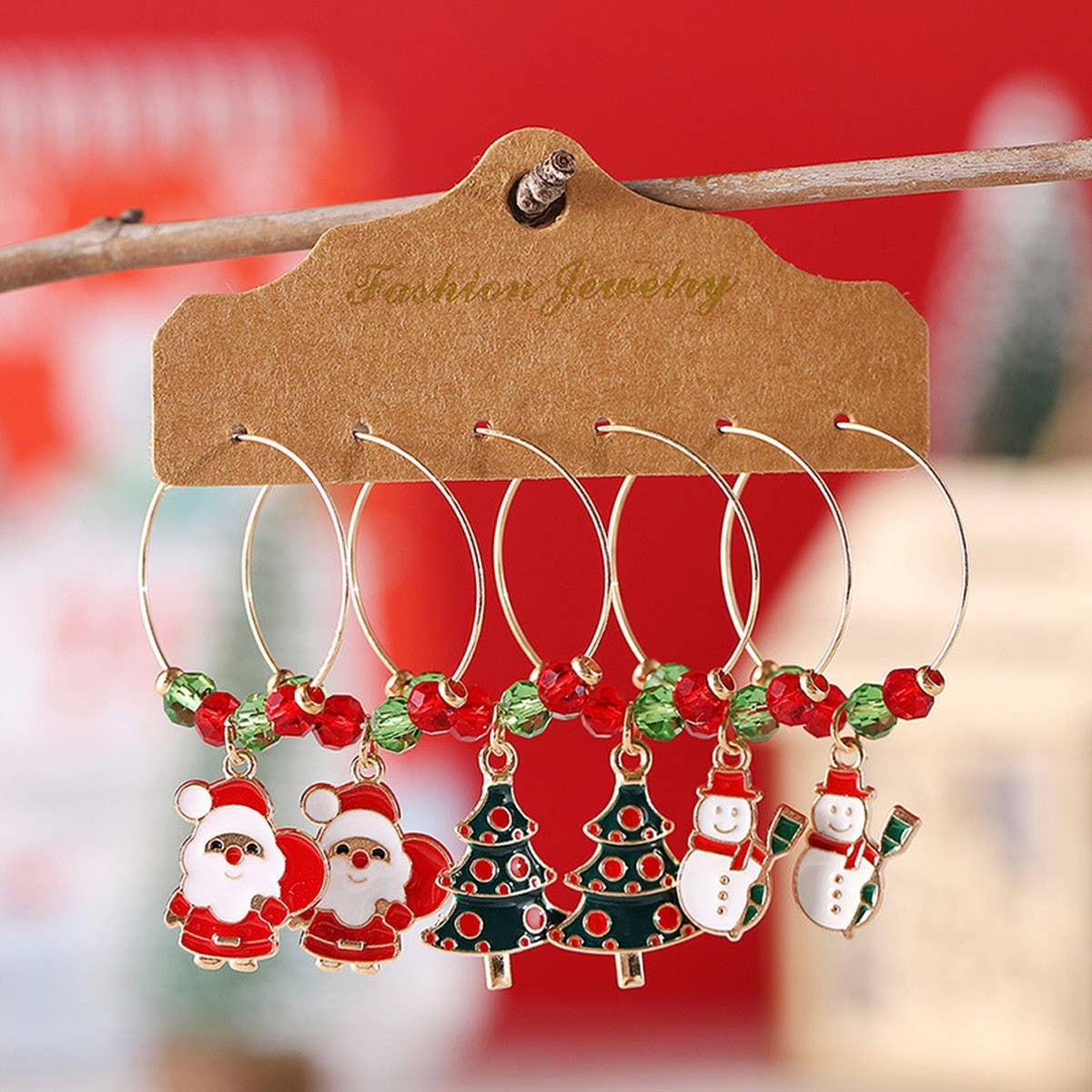 Personalized Simple Christmas Holiday Earrings