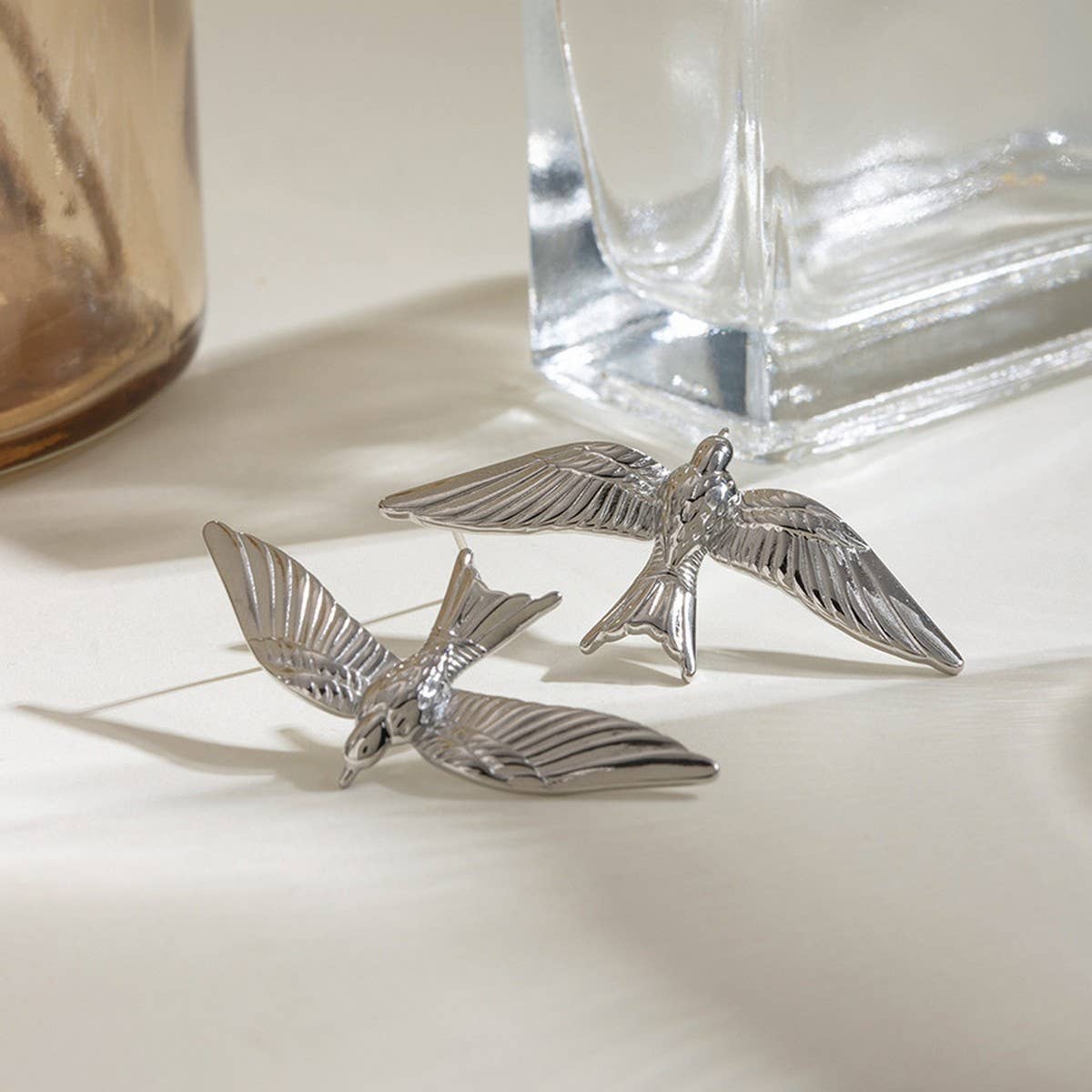 Personalized Three DiMensional Bird Earrings