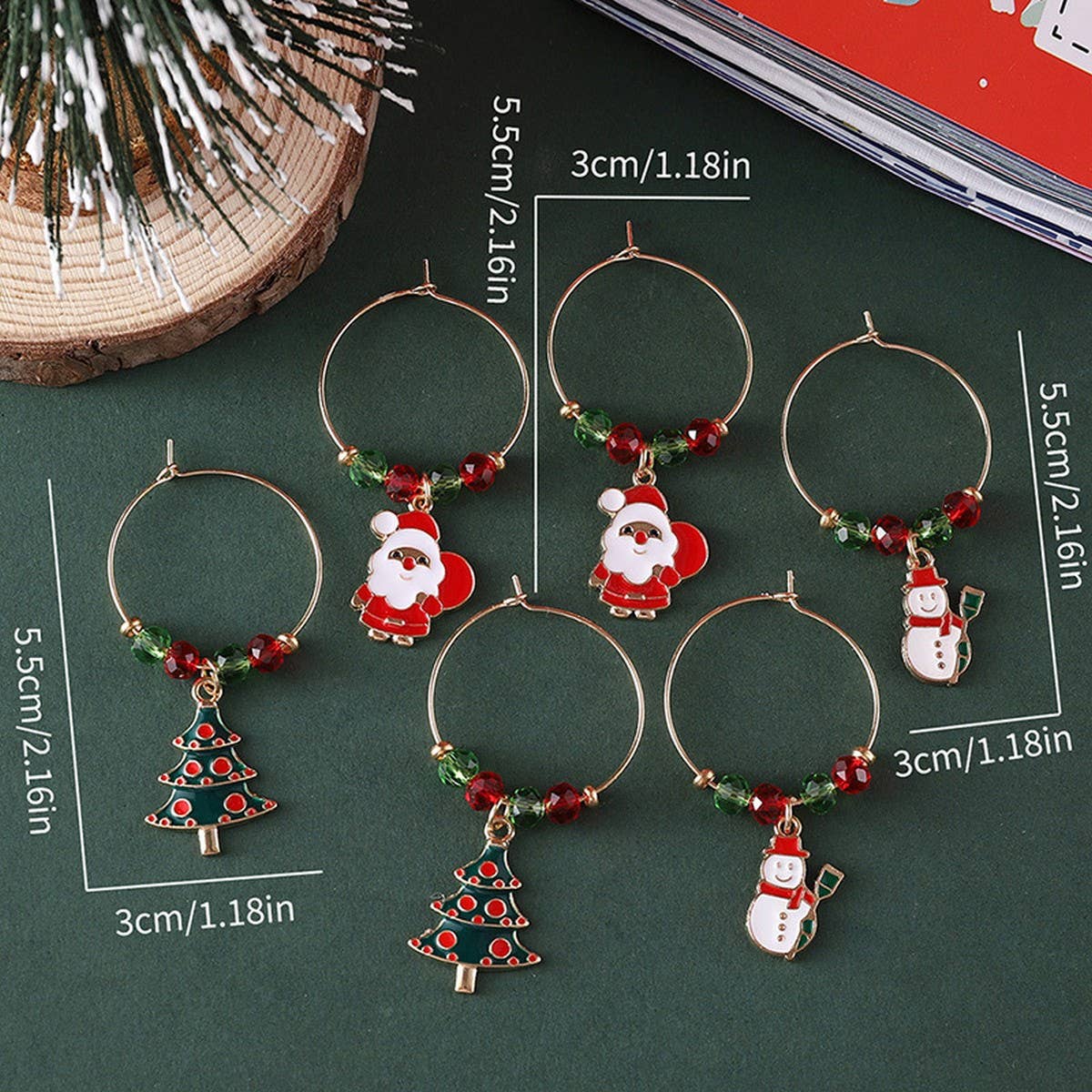 Personalized Simple Christmas Holiday Earrings