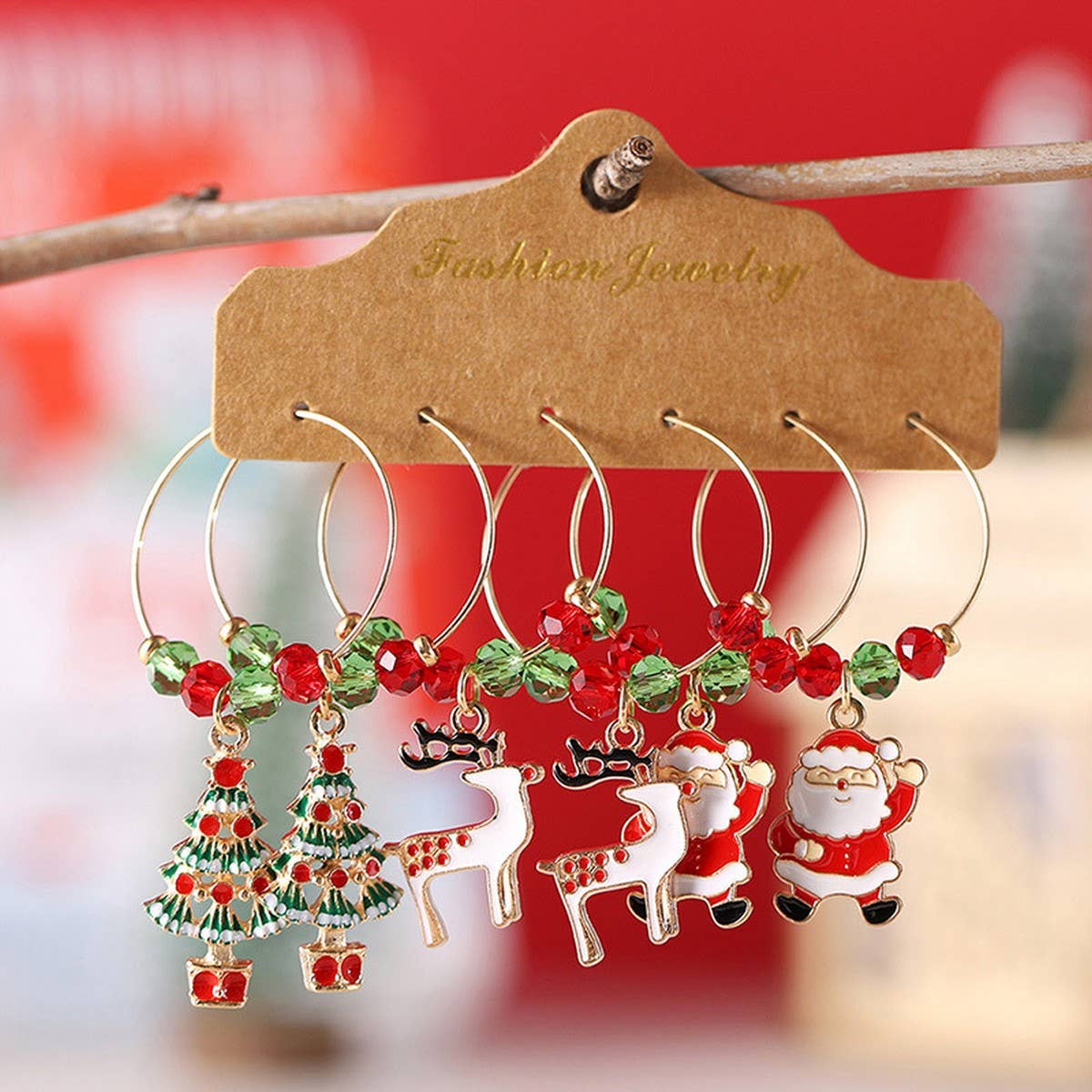 Personalized Simple Christmas Holiday Earrings